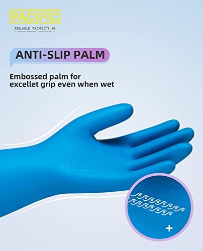 PACIFIC PPE 4 Pairs Reusable Dishwashing Gloves