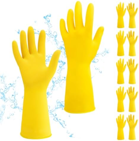 HOFASON 3Pcs 6Pcs Reusable Rubber Cleaning Gloves for Kitchen Dishwashing