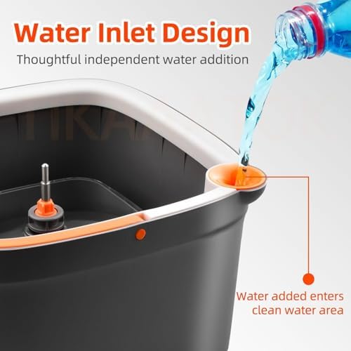 KZKR Spin Mop and Bucket with Clean Dirty Water System