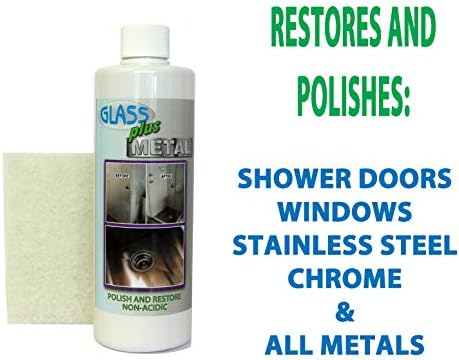Kaxilu Glass Plus Metal Cleaner 16 oz with Pad