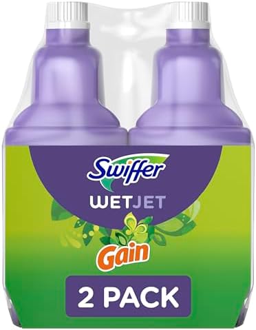 Swiffer WetJet Liquid Floor Cleaner Refill with Gain Scent Pack of 2