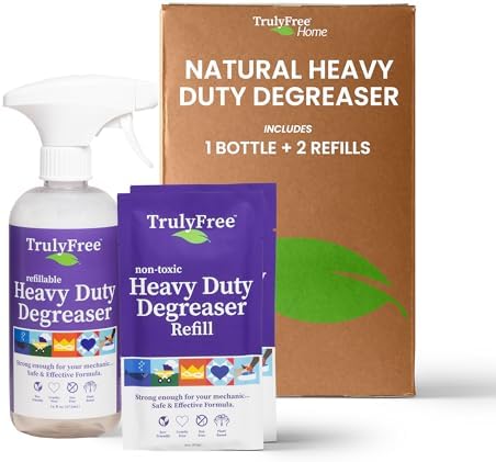 Truly Free Heavy Duty Degreaser - 16oz Reusable Bottle with 2 Refills