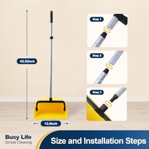Yocada Heavy Duty Dustpan with Comb for Cleanliness