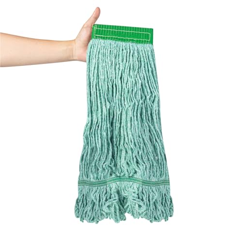 Restaurantware MOP Head 24 Ounce Cotton Blend Green 1