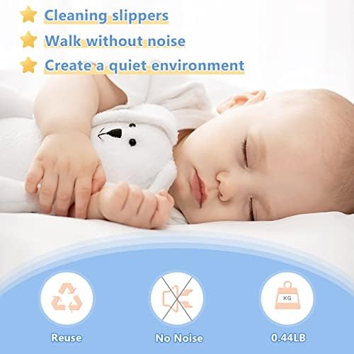Whiidoom Floor Mop Slippers Chenille Fabric