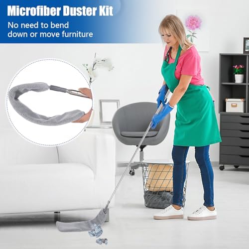 9PCS Extendable Microfiber Duster Kit for Home Cleaning
