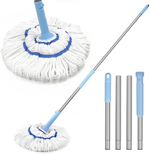 NEWE Self Wringing Twist Mop - 18 Inch Wide 55 Inch Handle