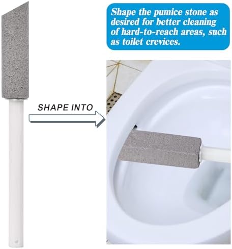 Herda 3 Pack Pumice Stones with Extra Long Handle