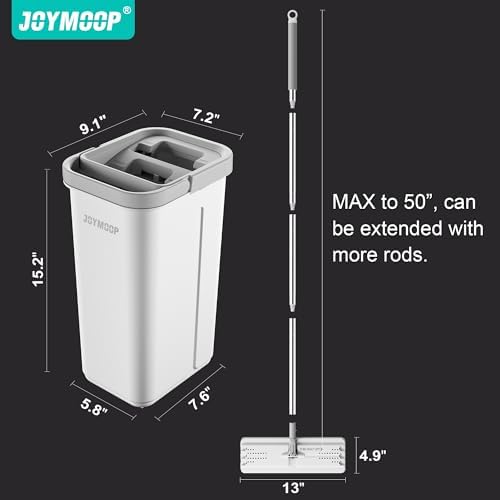 JOYMOOP Self-Squeezing Microfiber Mop and Bucket Set