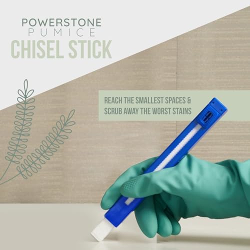 Powerstone Pumice Chisel Sticks - 8 Pack with Refill Case