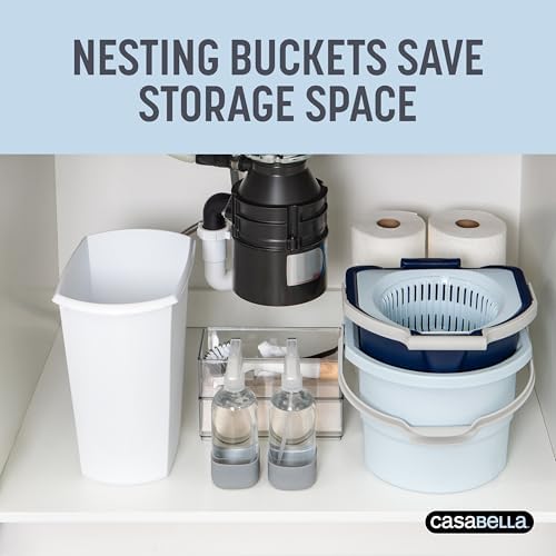 Casabella Spin Mop System with Refill - 2 Bucket Design