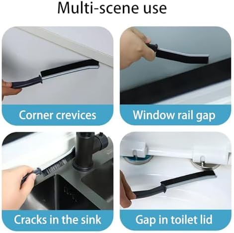 Toguma Deep Gap Cleaning Brush for Kitchen Bathroom Black
