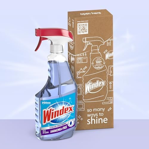Windex Ammonia Free Crystal Rain Glass Cleaner 23 oz Spray Bottle