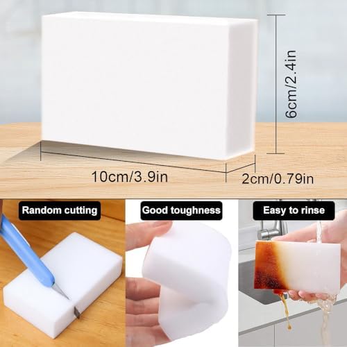 100 Pack Magic Sponge Eraser for All Surfaces