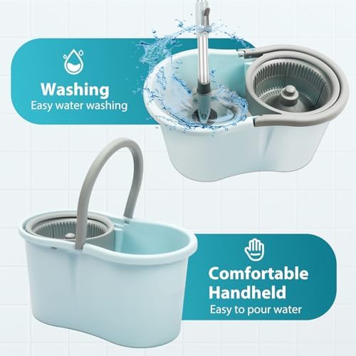 Gzdisbek Spin Mop and Bucket Set with Wringer