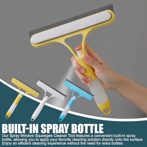 3-in-1 Window Cleaning Tool with Spray and Scraper 1