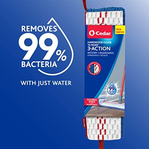 O-Cedar 3-Action Mop with Extra Refill - Red