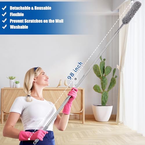 9PCS Extendable Microfiber Duster Kit for Home Cleaning
