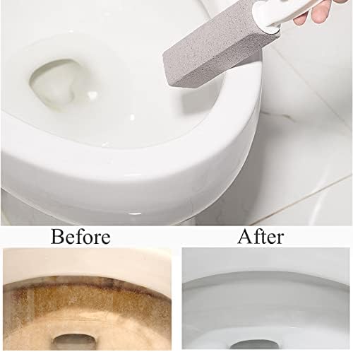 FALAMON 2 Pack Pumice Stone with Handle for Bowl Cleaning