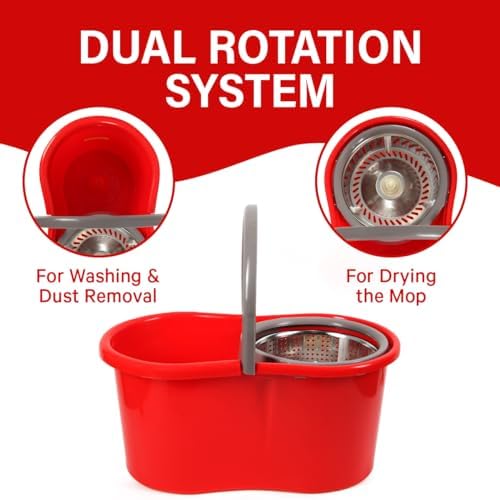 TAKTICK Spin Mop Bucket Set with Wringer