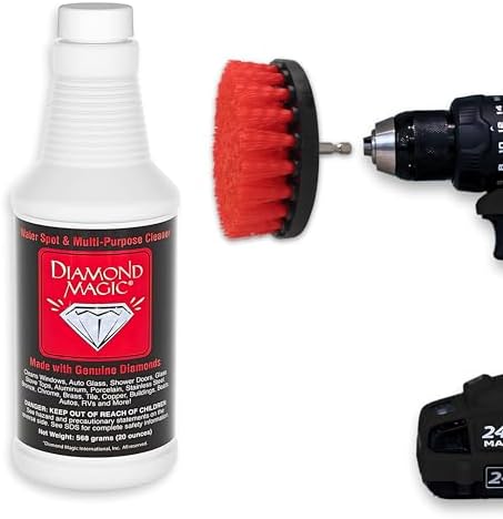 20oz Diamond Magic Spot Cleaner Drill Brush Combo