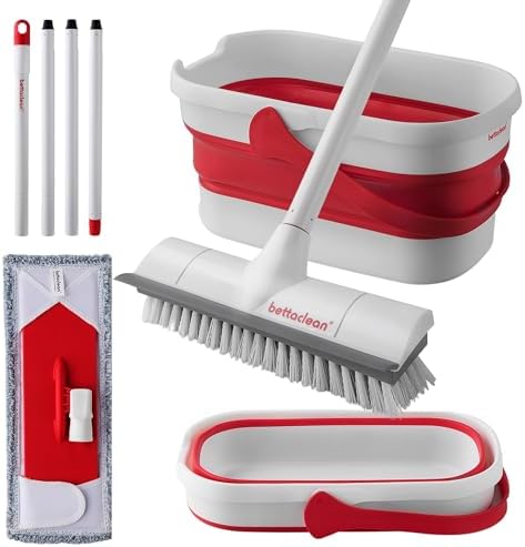 Bettaclean Foldable Mop and Bucket Set with Wringer 1