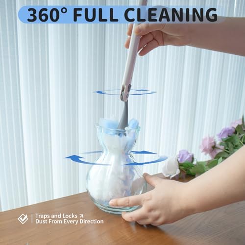Kucbraly 30-Count Duster Refills with 3ft Handle for Swiffer