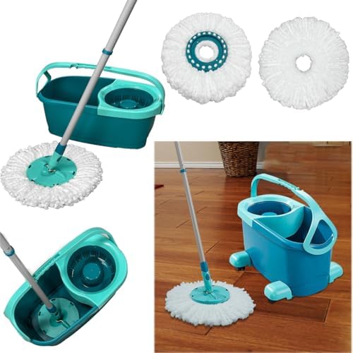 4 Pack Microfiber Spin Mop Heads for Leifheit Twist