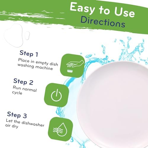 ECO-GALS Dishwasher Cleaner 12 Tablets 12 Month Supply Unscented