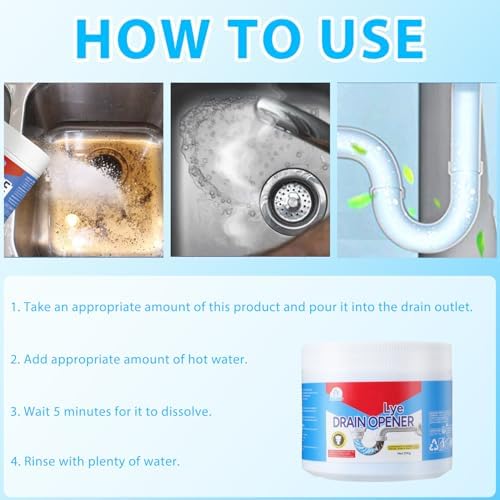 Crystal Lye Drain Opener 200g for Clogs