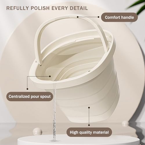 2-Pack Collapsible Buckets - Durable Portable Multi-Purpose