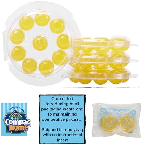 Compac Plink Garbage Disposal Cleaner with Lemon Scent 40 Count Yellow