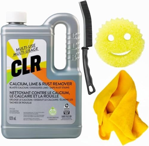 CLR 4-Piece Cleaning Bundle - Calcium Lime Rust Remover Tools