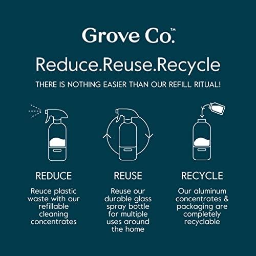 Grove Co Glass Cleaner Refill 6 x 1 Fl Oz Streak Free