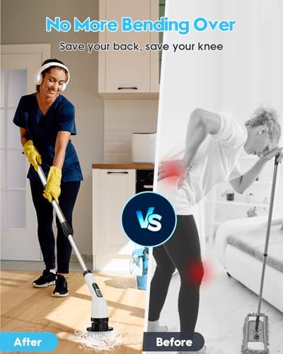 Highyes Electric Spin Scrubber for Bathrooms and Kitchen