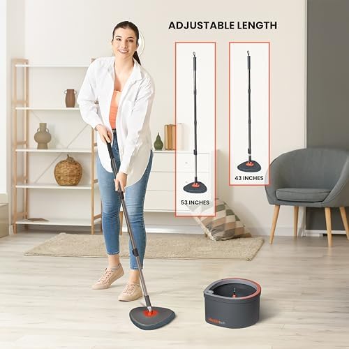 Hmbletech Dual Chamber Mop and Bucket Set Grey 1