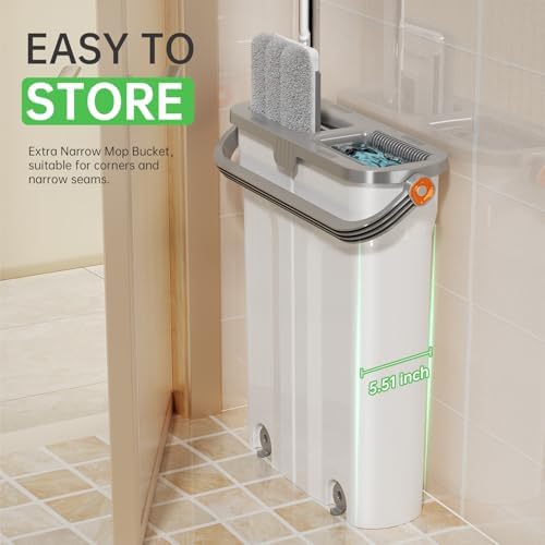 ZJSYJJ 2-Tank Mop Bucket Set with Wringer