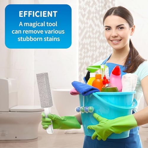 4TH Pumice Stick with Handle for Toilet and Tile Cleaning - 2 Piece