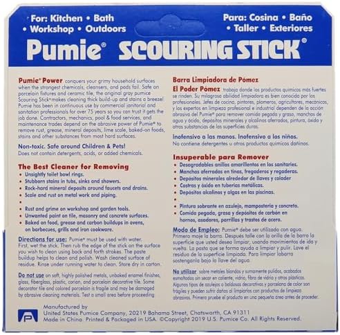 PUMIE Scouring Stick - Extra Strong Heavy Duty Cleaning Tool for Tough Stains