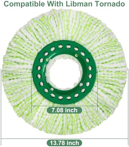 4pcs Spin Mop Head Replacement for Libman Tornado Mop and Bucket