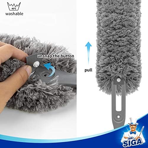 MRSIGA Lint Free Microfiber Duster Gray