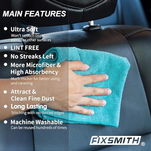FIXSMITH Microfiber Cleaning Cloths - 8 Pack 12x16 Inches 1