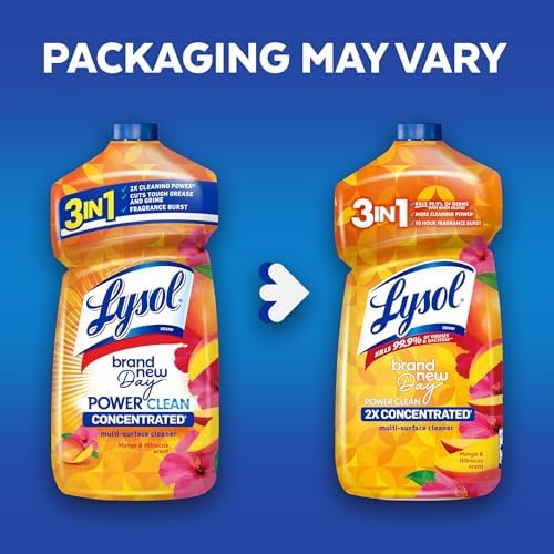 Lysol Power Clean Multi-Surface Cleaner 28 Fl Oz Mango Hibiscus