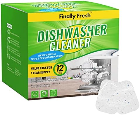 Finally Fresh Dishwasher Cleaner Tablets 12 Count Remove Limescale and Odors