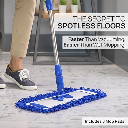 18 Heavy Duty Microfiber Floor Mop - No Buckets Needed 1