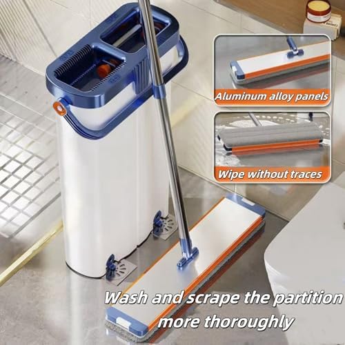 Narrow Mop Bucket with Wringer and Microfiber Pad