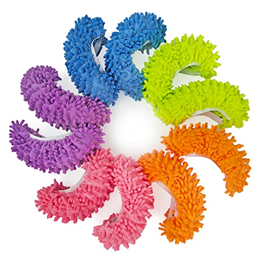 SUSIFT 10 PCS Dust Duster Mop Slippers - Washable Multi-Functional