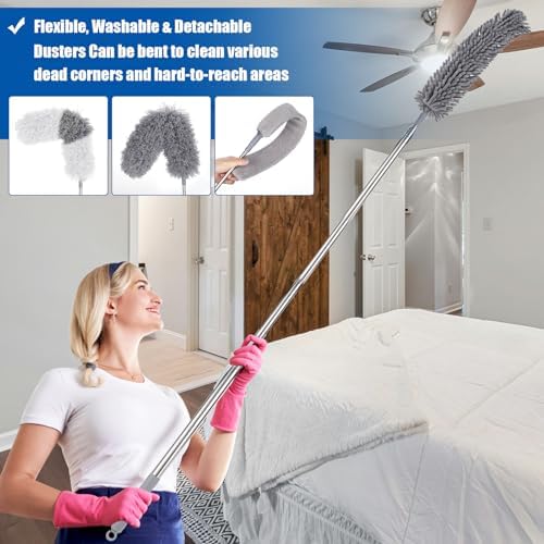 9PCS Extendable Microfiber Duster Kit for Home Cleaning