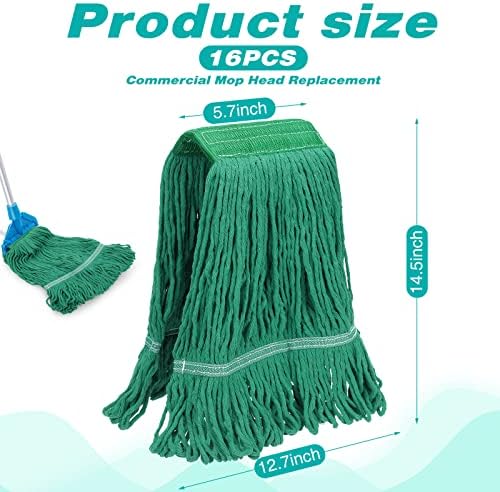 Roshtia 16 Pack Heavy Duty Mop Heads Replacement