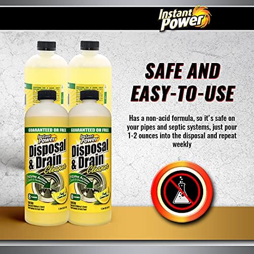 Instant Power Disposal Cleaner with Lemon Scent 1 Liter 4 Pack